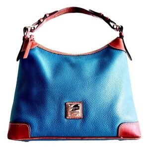 Dooney & Burke Teal Pebble Leather Hobo
